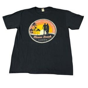 Fruit of the Loom Miami Beach Graphic T-Shirt - Black